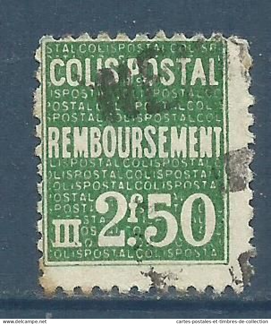 FRANCE , COLIS POSTAL , 2 F 50 , III , REMBOURSEMENT , 1939 , N° Y&T 170 , µ - Oblitérés