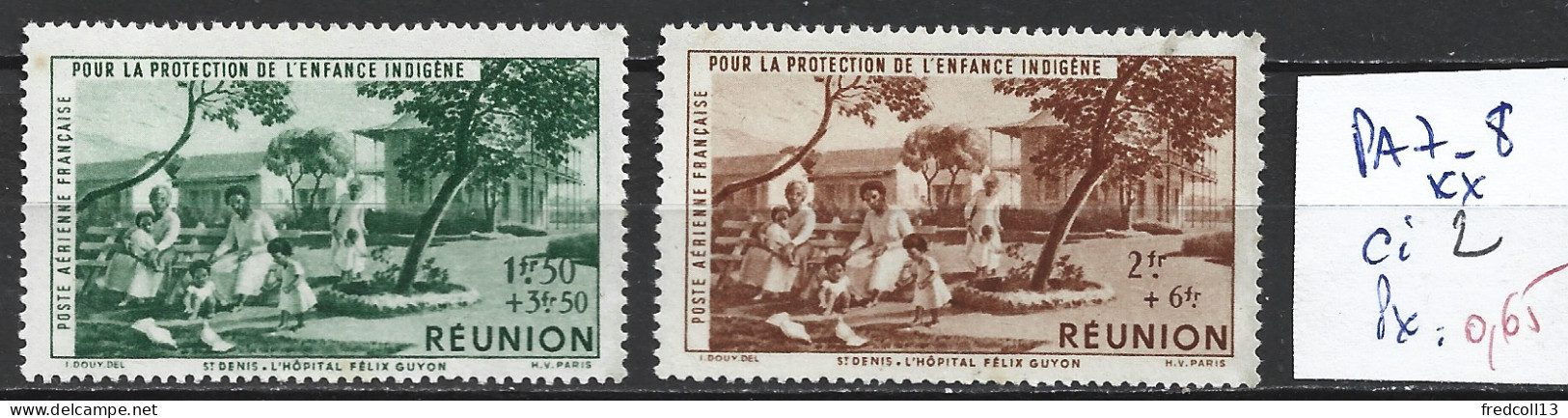 REUNION PA 7-8 ** Côte 2 € - Airmail