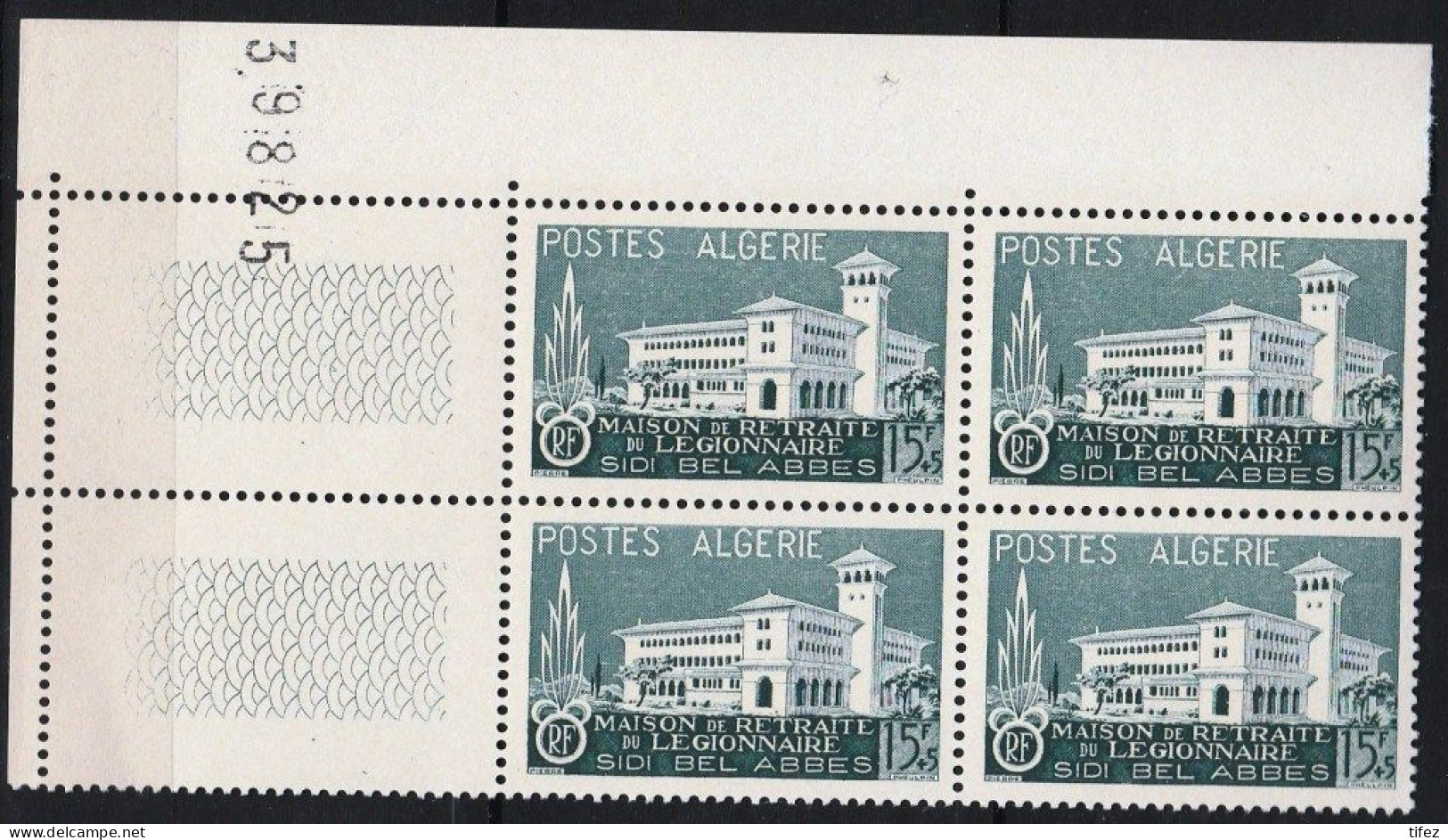 Année 1956-N°334 Neuf**MNH : Maison De Retraite Du Légionnaire De Sidi-bel-Abbes : Bloc De 4 (bdf) - Unused Stamps