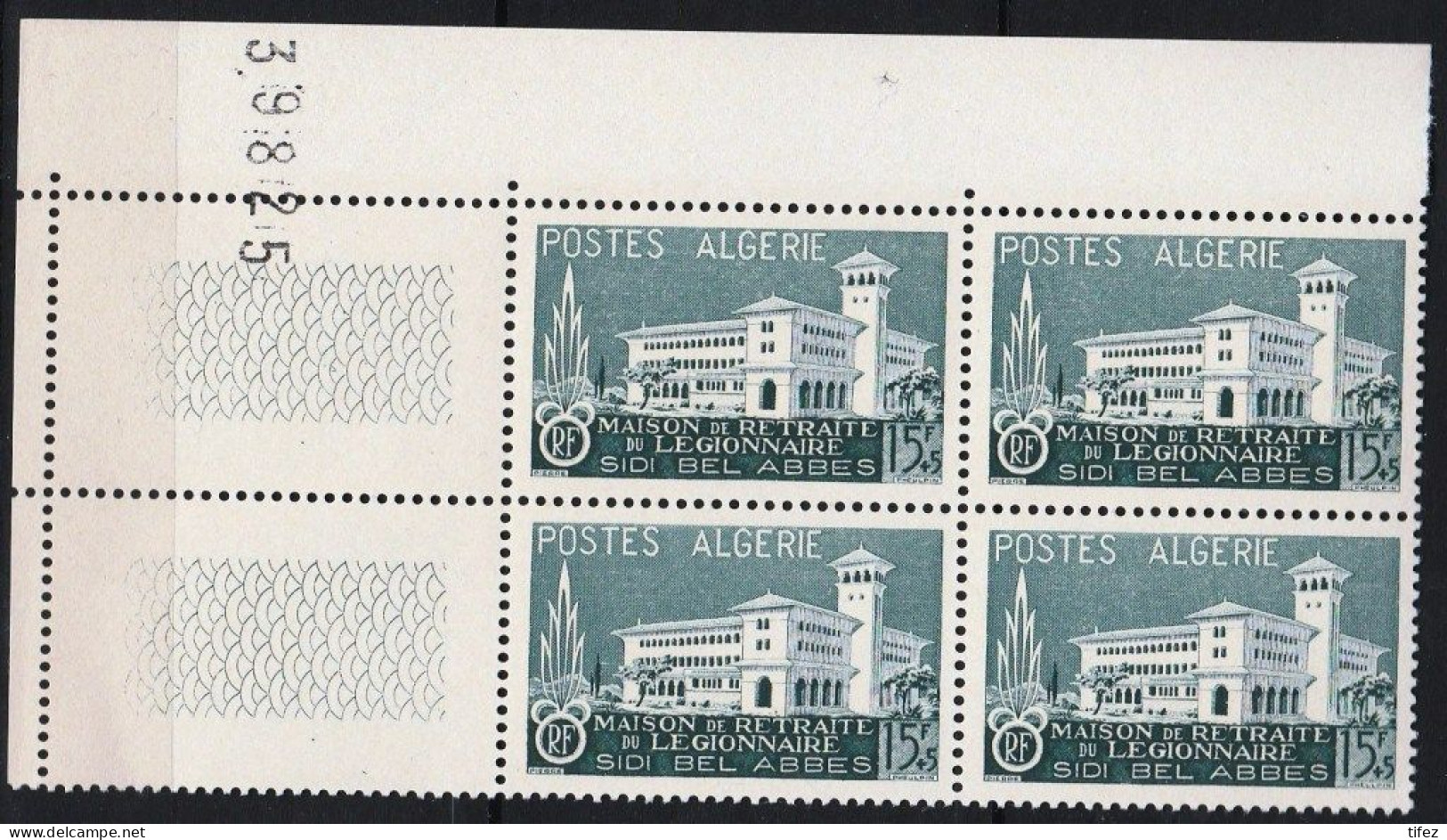 Année 1956-N°334 Neuf**MNH : Maison De Retraite Du Légionnaire De Sidi-bel-Abbes : Bloc De 4 (bdf) - Neufs