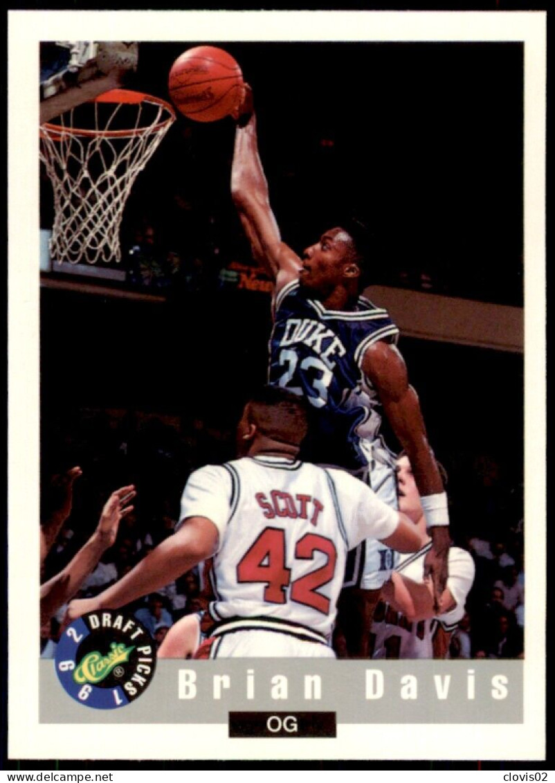 27 Brian Davis - Phoenix Suns - Carte NBA 1992 Classic Draft Picks Basketball - Autres & Non Classés