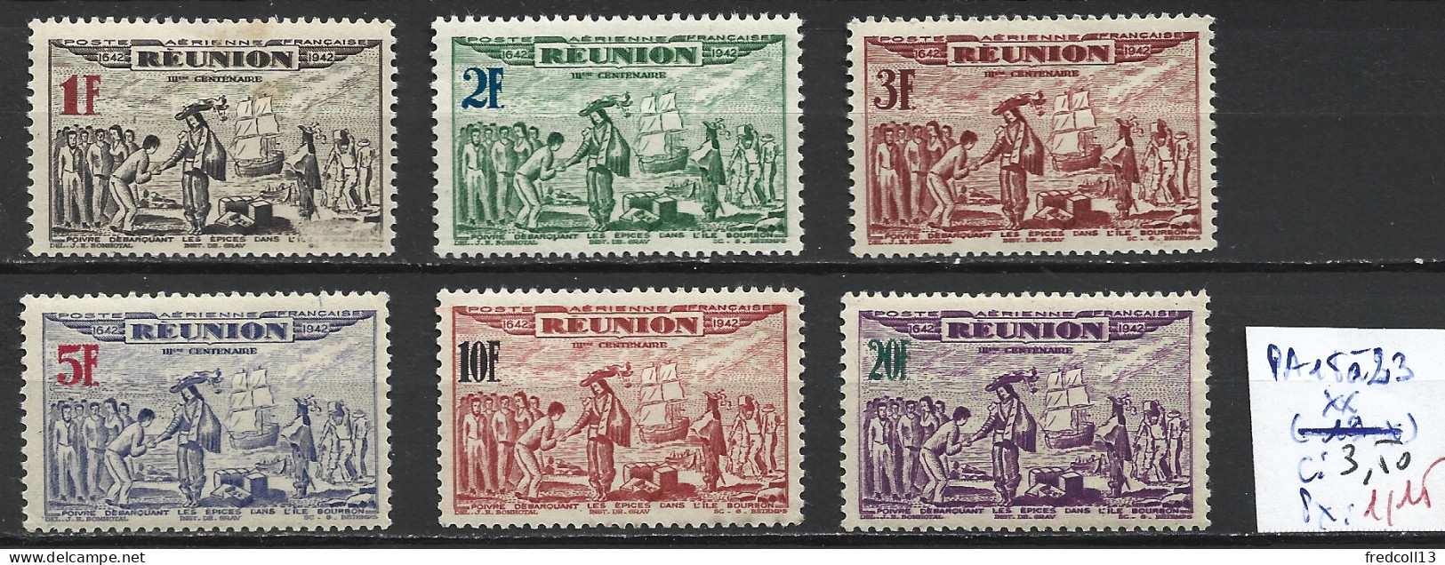 REUNION PA 18 à 23 ** Côte 3.50 € - Airmail