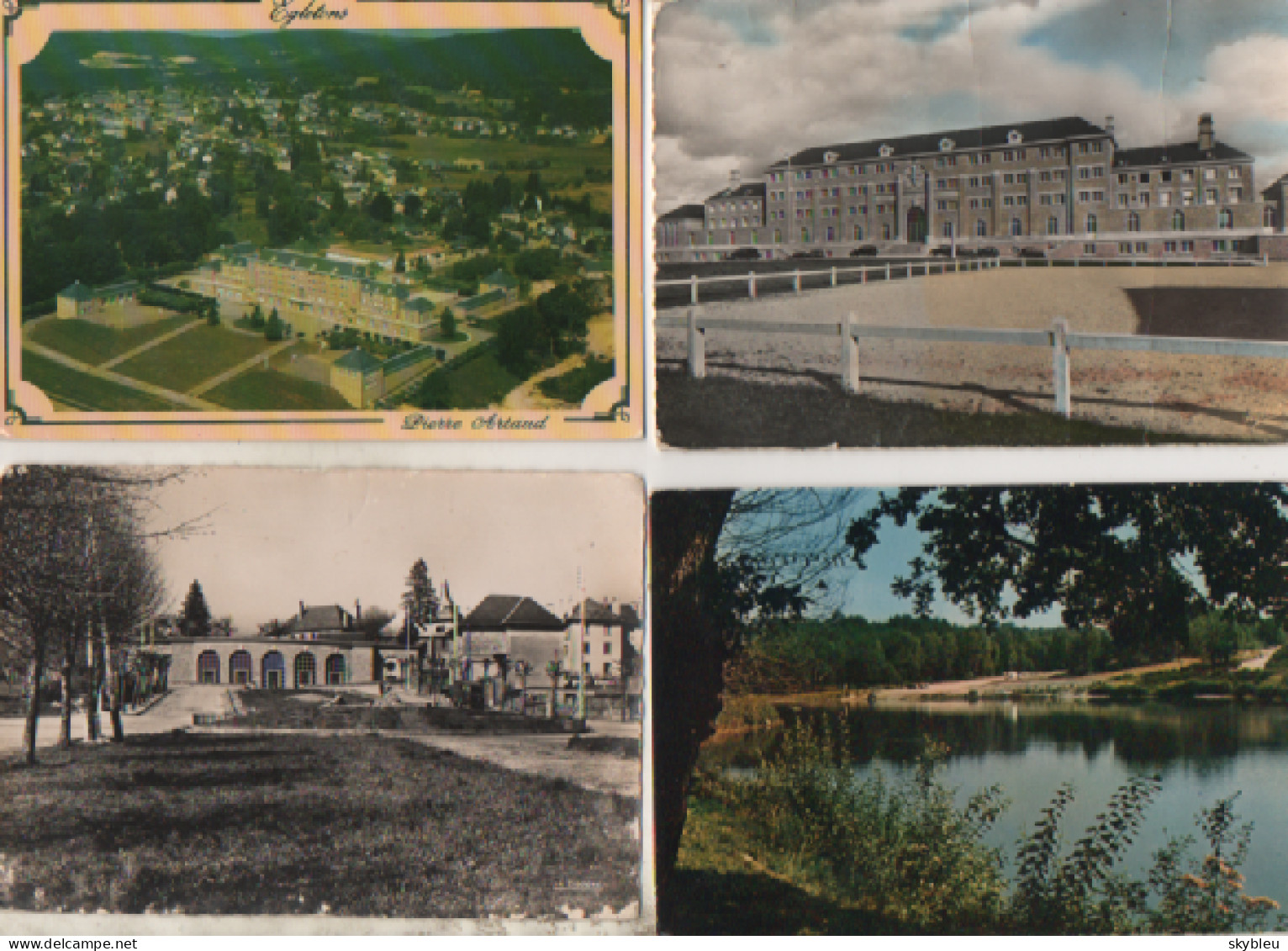 19. 4 CPSM - EGLETONS - Ecole Normale - Lycée - Salle Des Fêtes - Plan D'eau - Scan Du Verso - - Egletons