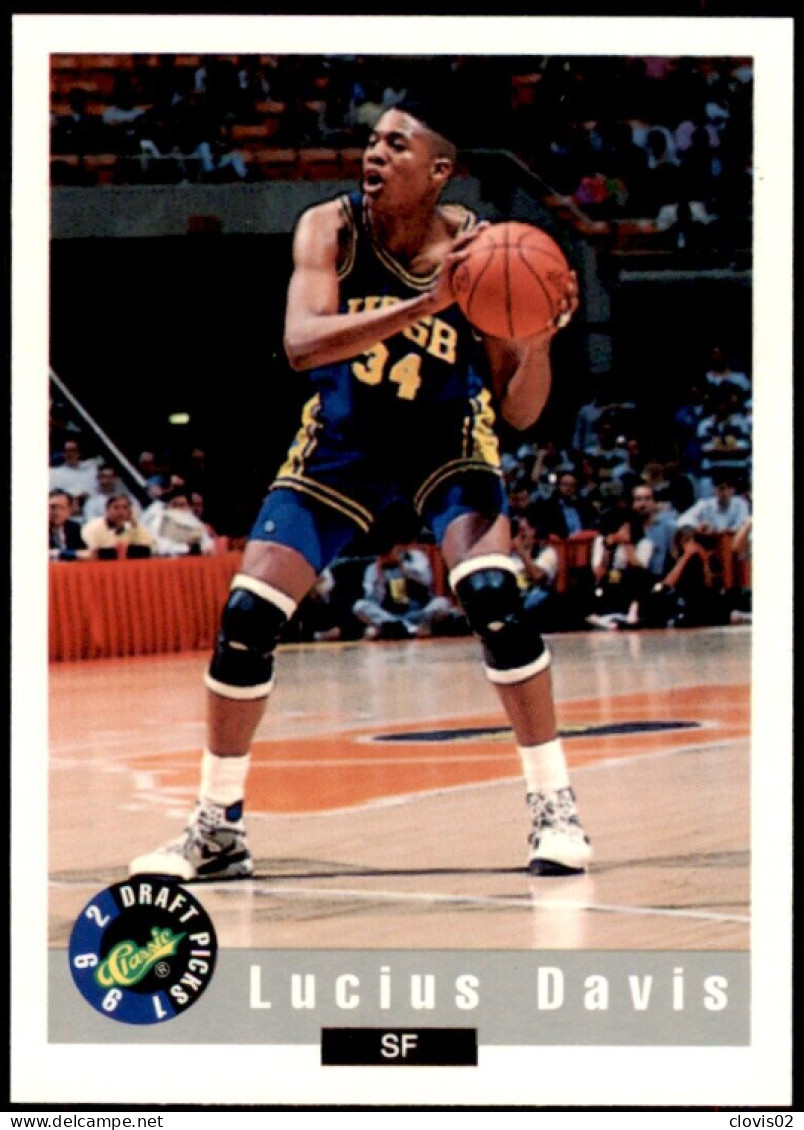 36 Lucius Davis - UC Santa Barbara Gauchos - Carte NBA 1992 Classic Draft Picks Basketball - Autres & Non Classés