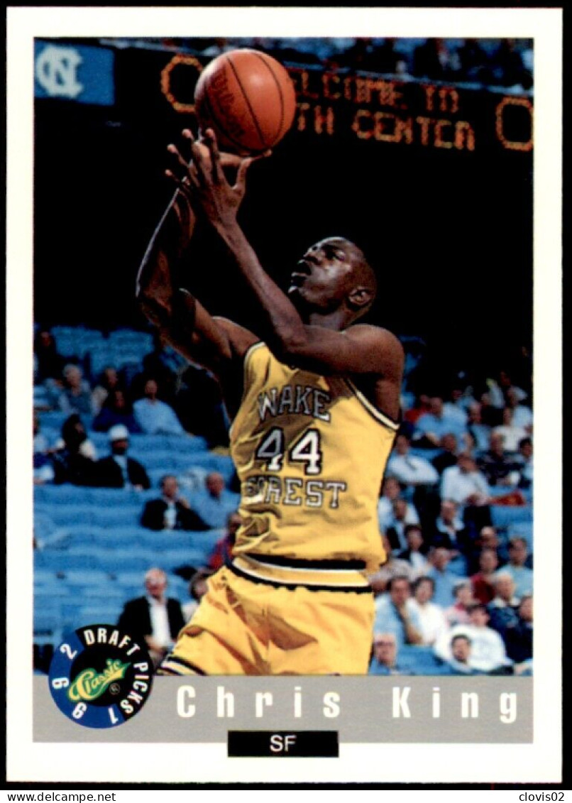 37 Chris King - Seattle SuperSonics - Carte NBA 1992 Classic Draft Picks Basketball - Autres & Non Classés