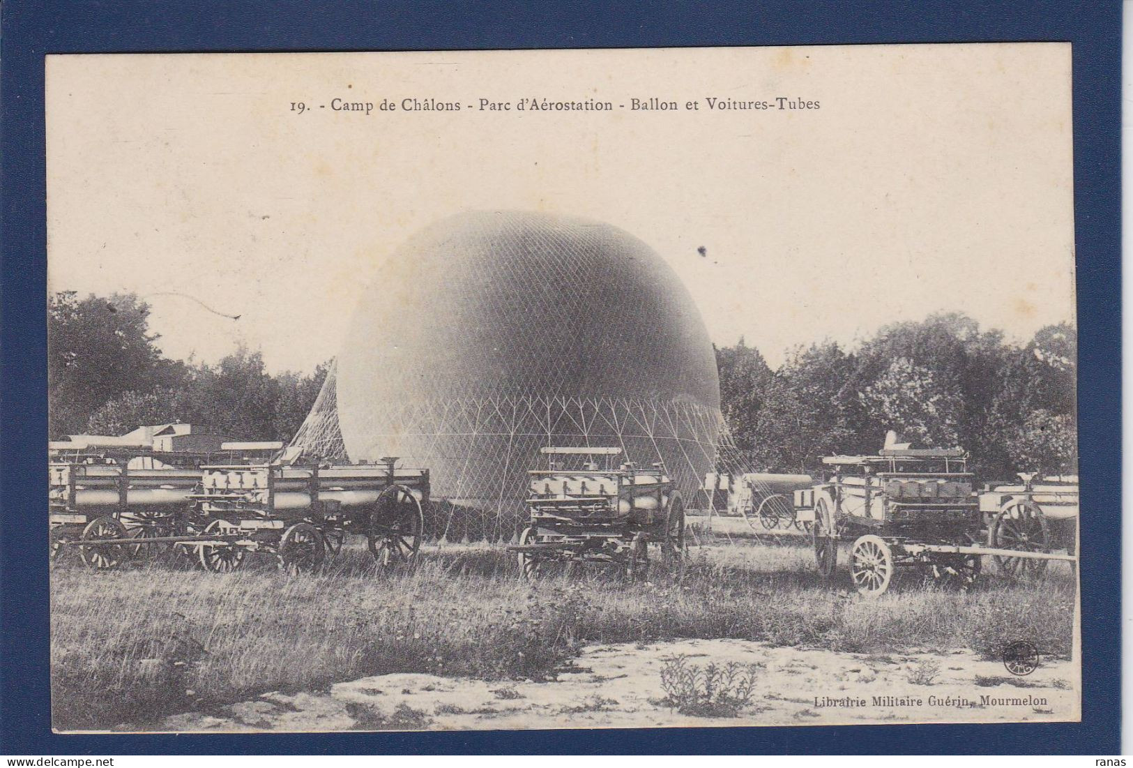 CPA Aviation Montgolfière Ballon Rond Circulée Voitures Tubes - Montgolfières