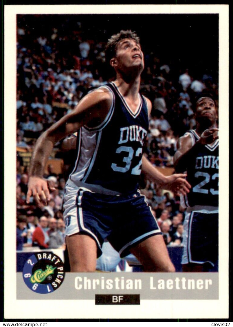 43 Christian Laettner - Minnesota Timberwolves - Carte NBA 1992 Classic Draft Picks Basketball - Autres & Non Classés