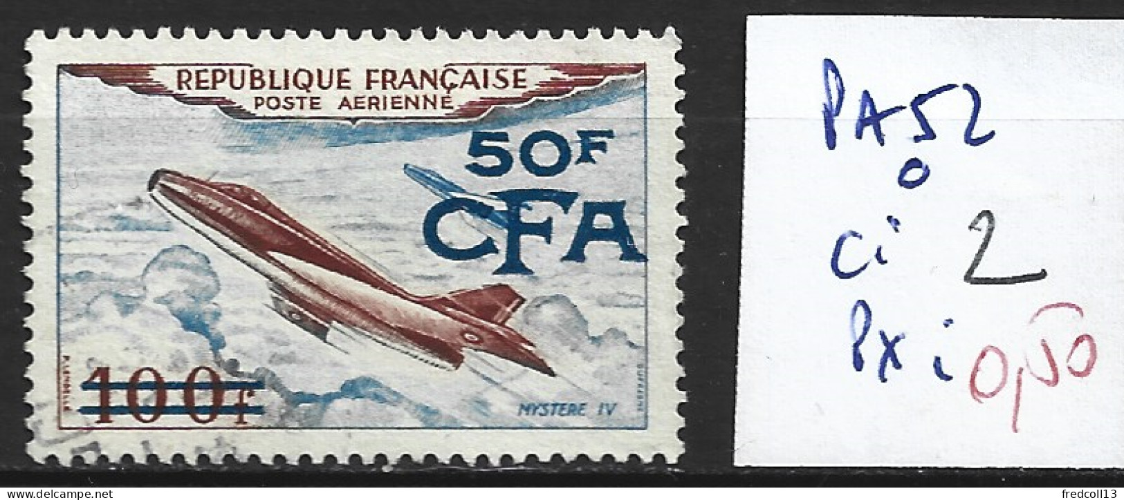 REUNION PA 52 Oblitéré Côte 2 € - Airmail