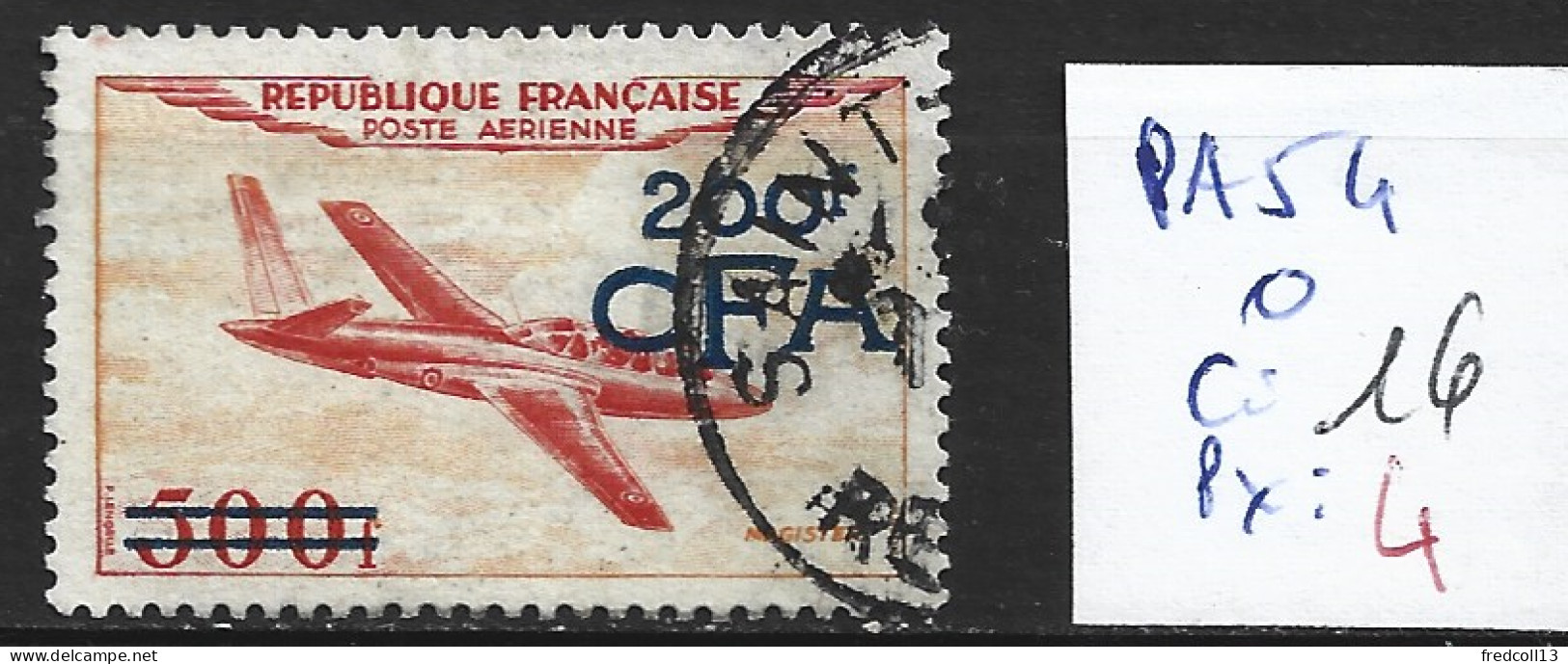 REUNION PA 54 Oblitéré Côte 16 € - Poste Aérienne