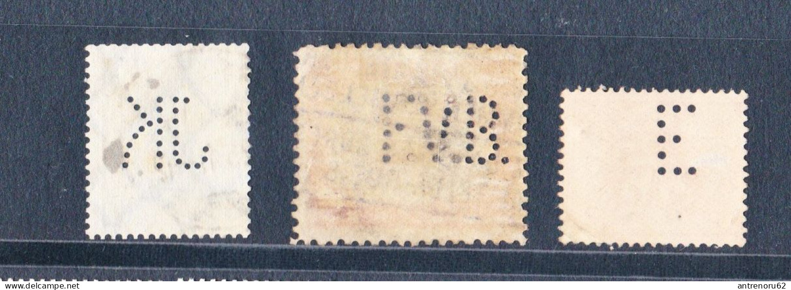 STAMPS-PERFINS-USED-SEE-SCAN - Perfin