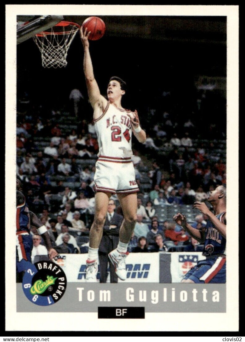 46 Tom Gugliotta - Washington Bullets - Carte NBA 1992 Classic Draft Picks Basketball - Autres & Non Classés