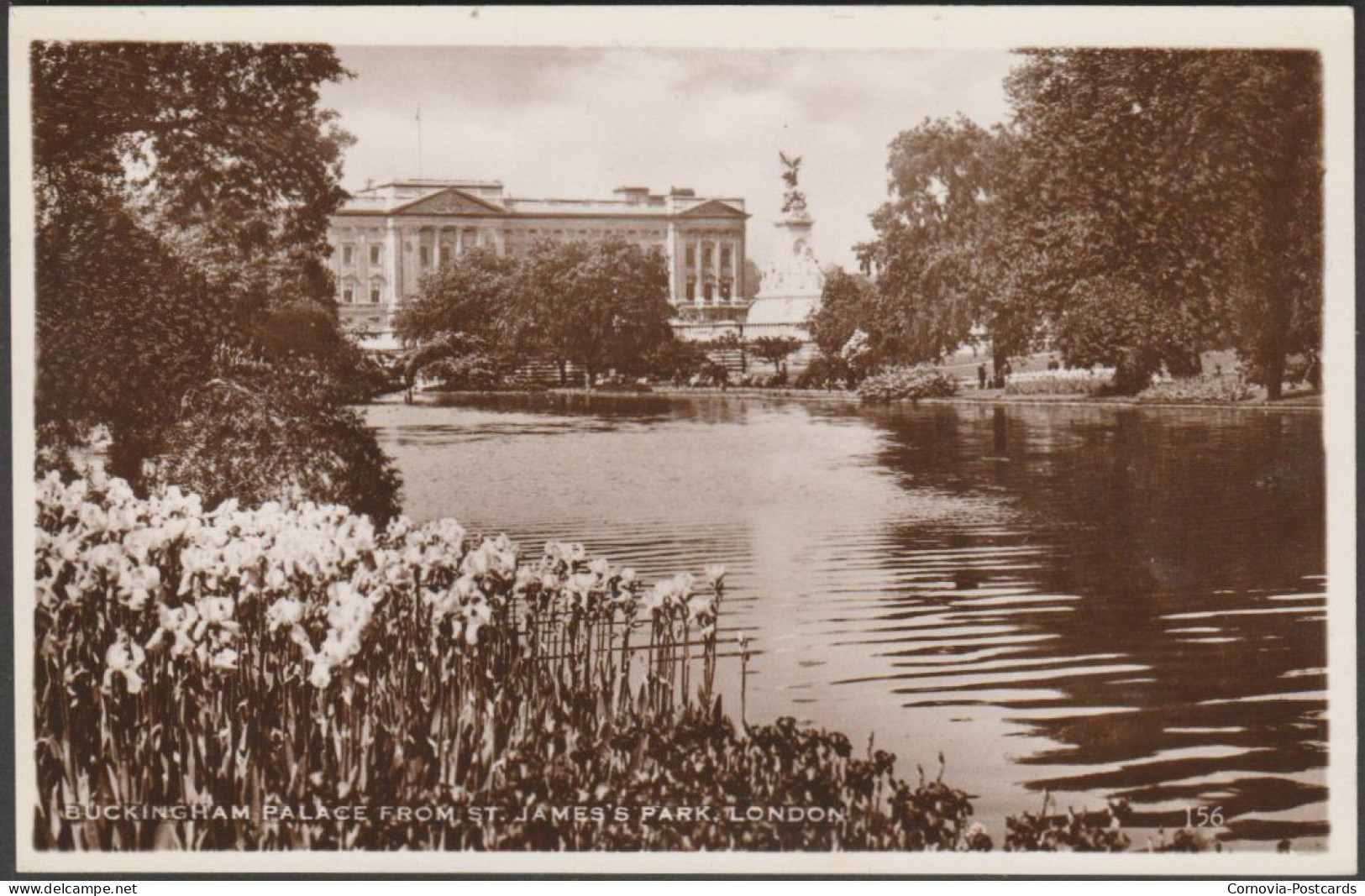 Buckingham Palace From St James's Park, London, 1939 - Excel Series RP Postcard - Buckingham Palace