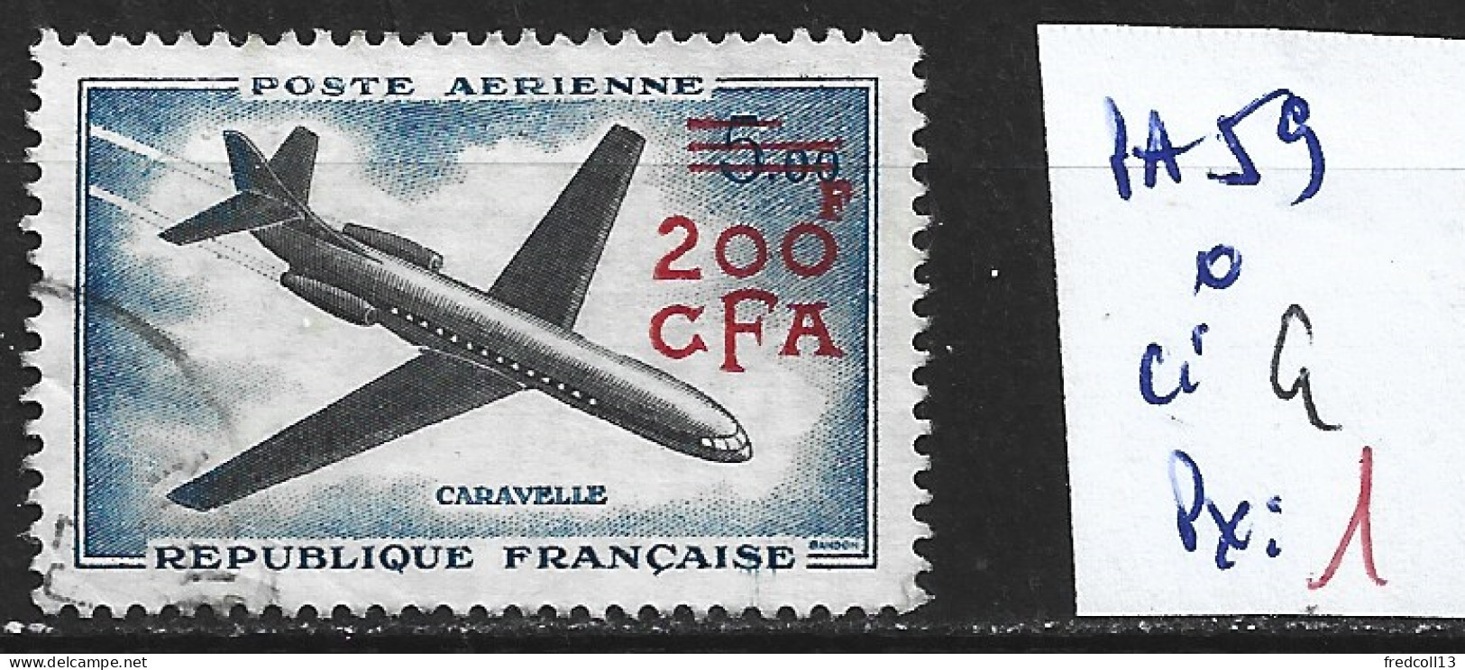 REUNION PA 59 Oblitéré Côte 4 € - Airmail