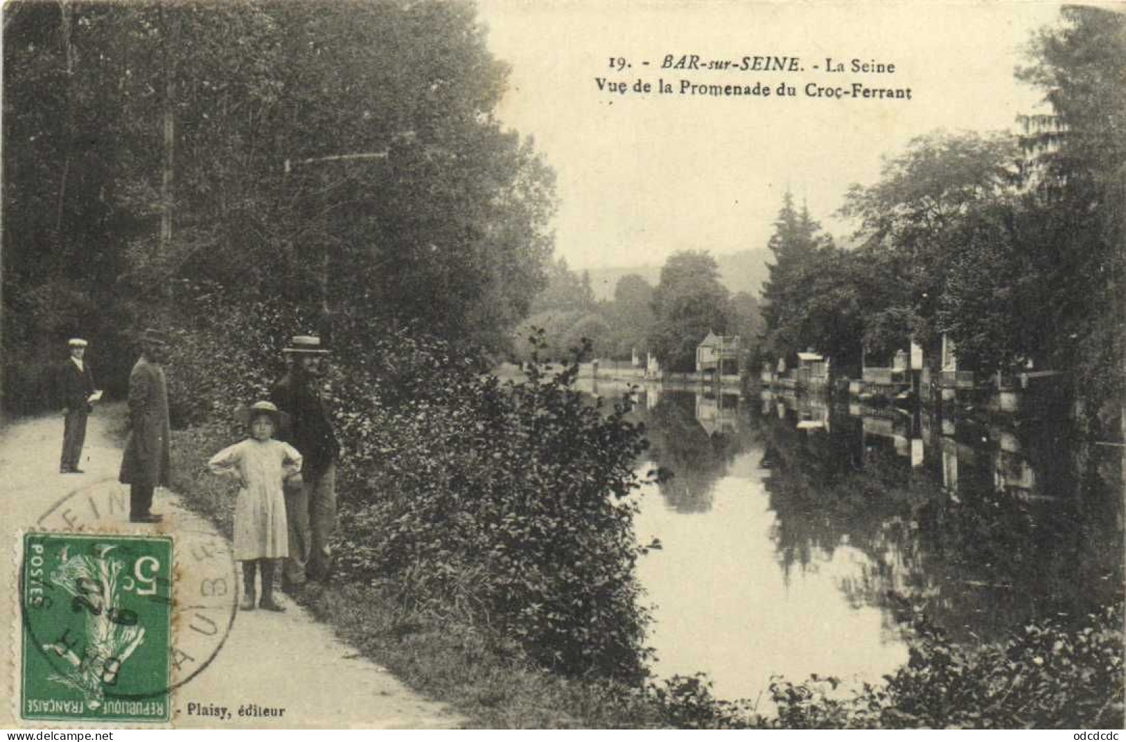 BAR Sur SEINE La Seine Vue De La Primenade Du Ctoc Ferrant Animée RV - Bar-sur-Seine