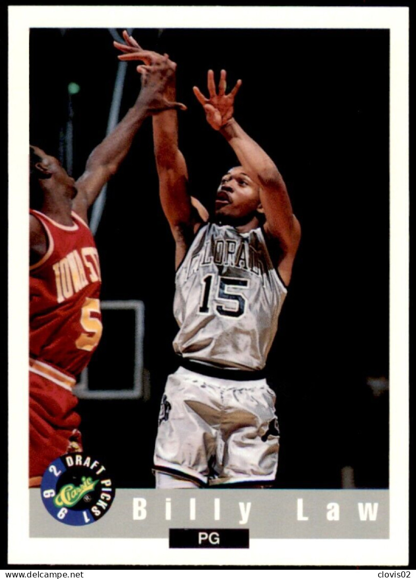 88 Billy Law - Colorado Buffaloes - Carte NBA 1992 Classic Draft Picks Basketball - Autres & Non Classés