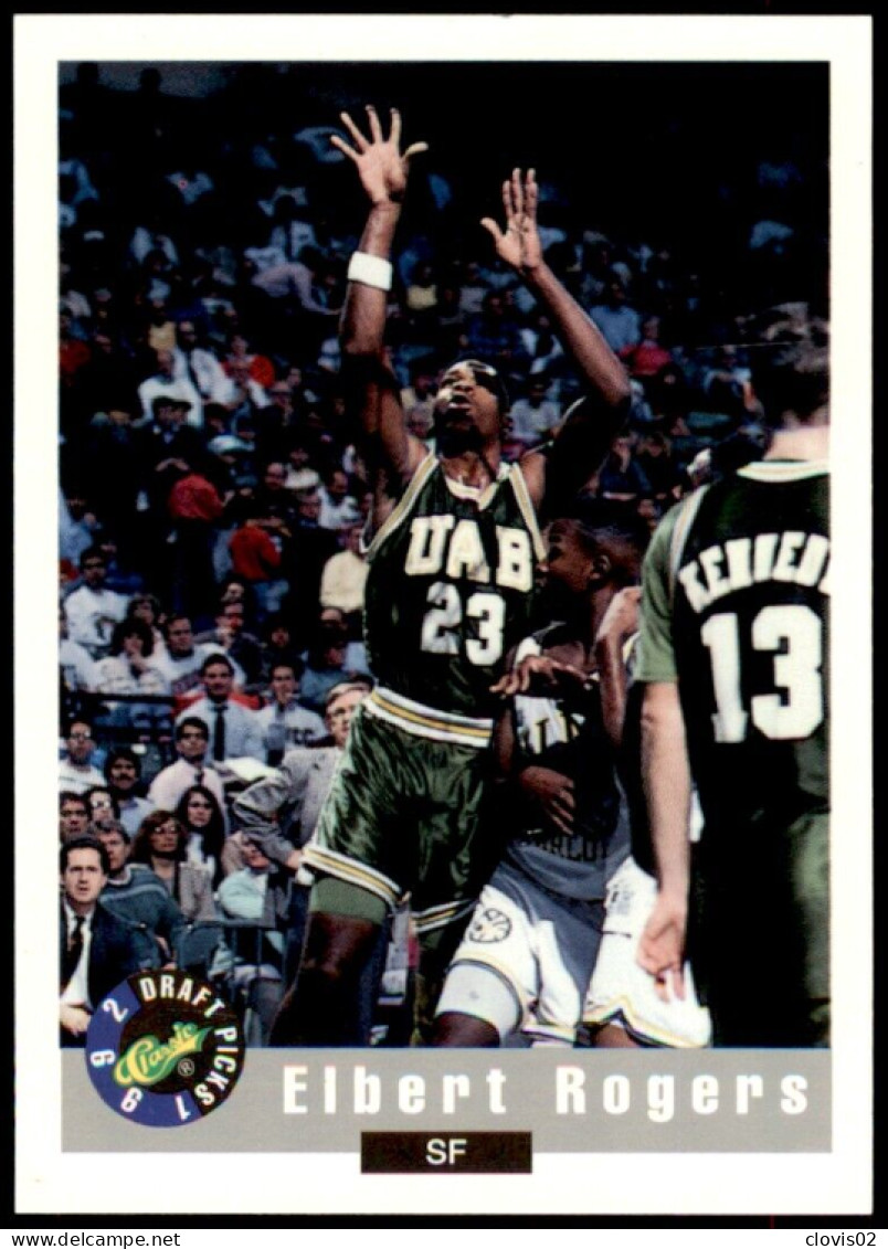 91 Elbert Rogers - UAB Blazers - Carte NBA 1992 Classic Draft Picks Basketball - Autres & Non Classés