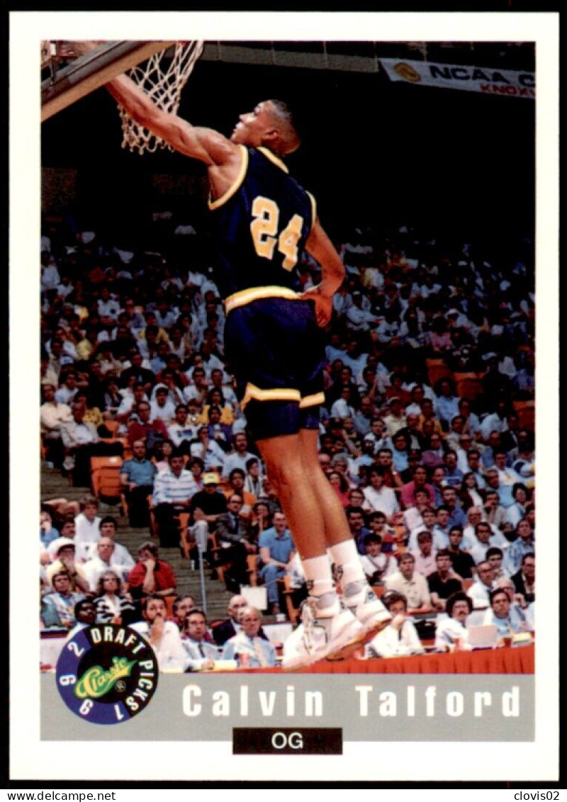 94 Calvin Talford - East Tennessee State Buccaneers - Carte NBA 1992 Classic Draft Picks Basketball - Autres & Non Classés