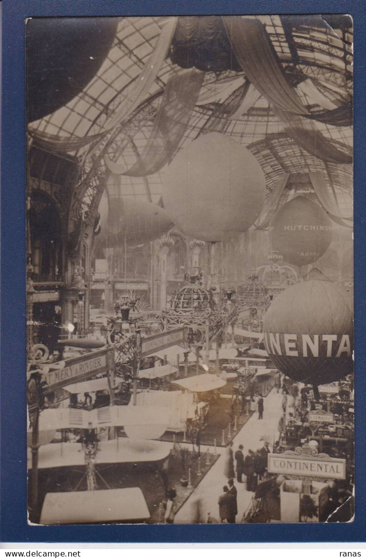 CPA Aviation Montgolfière Ballon Rond Non Circulée Paris Exposition Carte Photo - Montgolfières