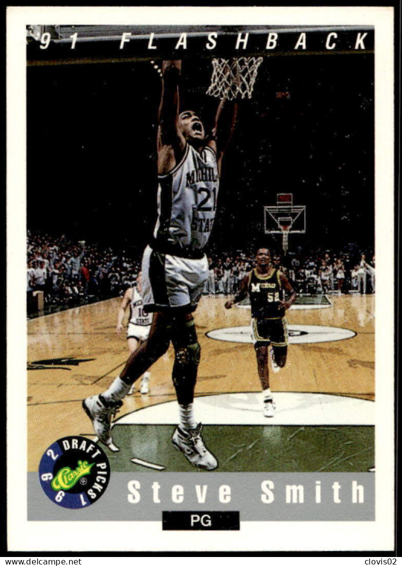 96 Steve Smith FB - Michigan State Spartans - Carte NBA 1992 Classic Draft Picks Basketball - Autres & Non Classés