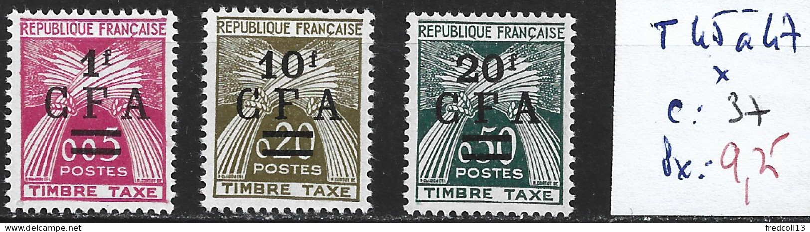 REUNION TAXE 45 à 47 * Côte 37 € - Timbres-taxe