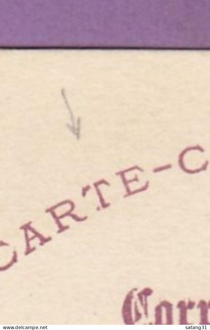 NO 16d, "T" VON "CARTE" GESPALTEN. "T" DE "CARTE" FENDU. - Stamped Stationery