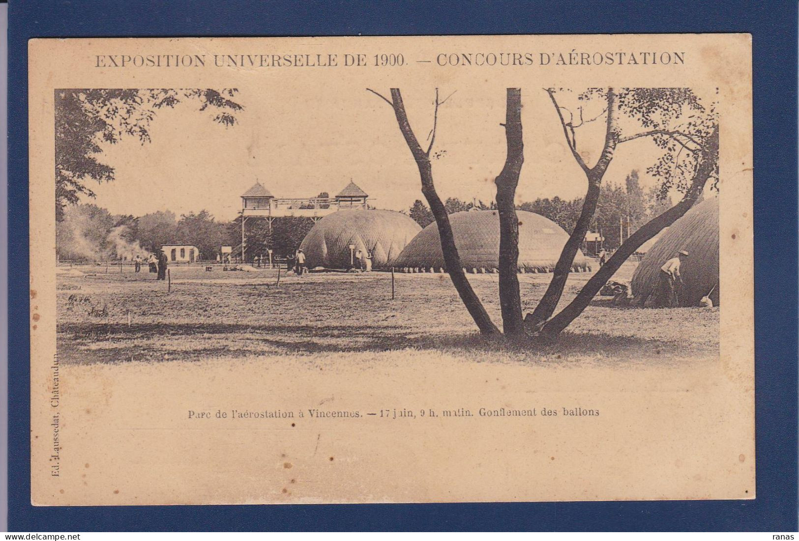 CPA Aviation Montgolfière Ballon Rond Non Circulée Vincennes 1900 Exposition - Fesselballons