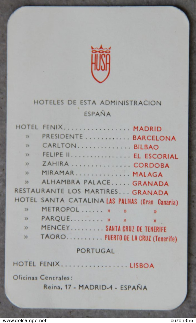 Calendrier 1965 (hôtels Espagne, Portugal) - Petit Format : 1961-70