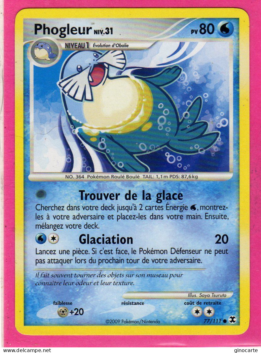 Carte Pokemon 2009 Platine Rivaux Emmergeants 77/111 Phogleur 80pv Neuve - Platine