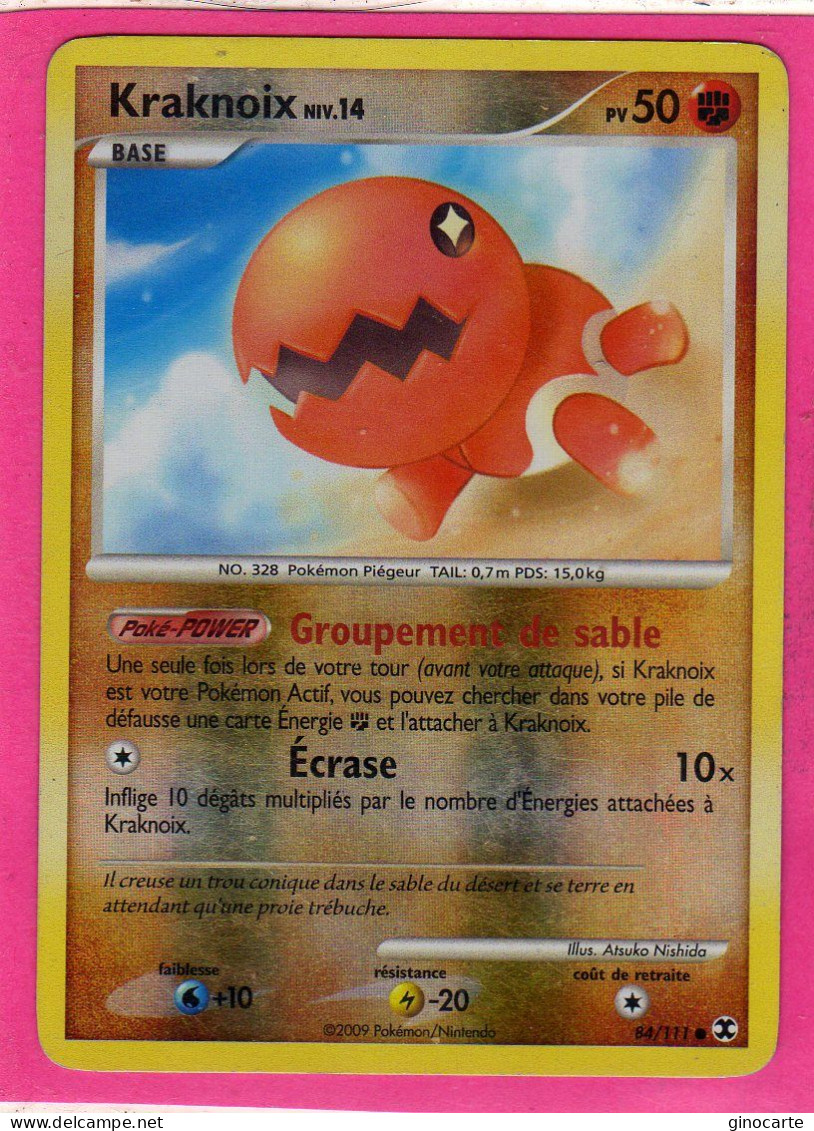 Carte Pokemon 2009 Platine Rivaux Emmergeants 84/111 Kraknoix 50pv Occasion Brillante - Platinum