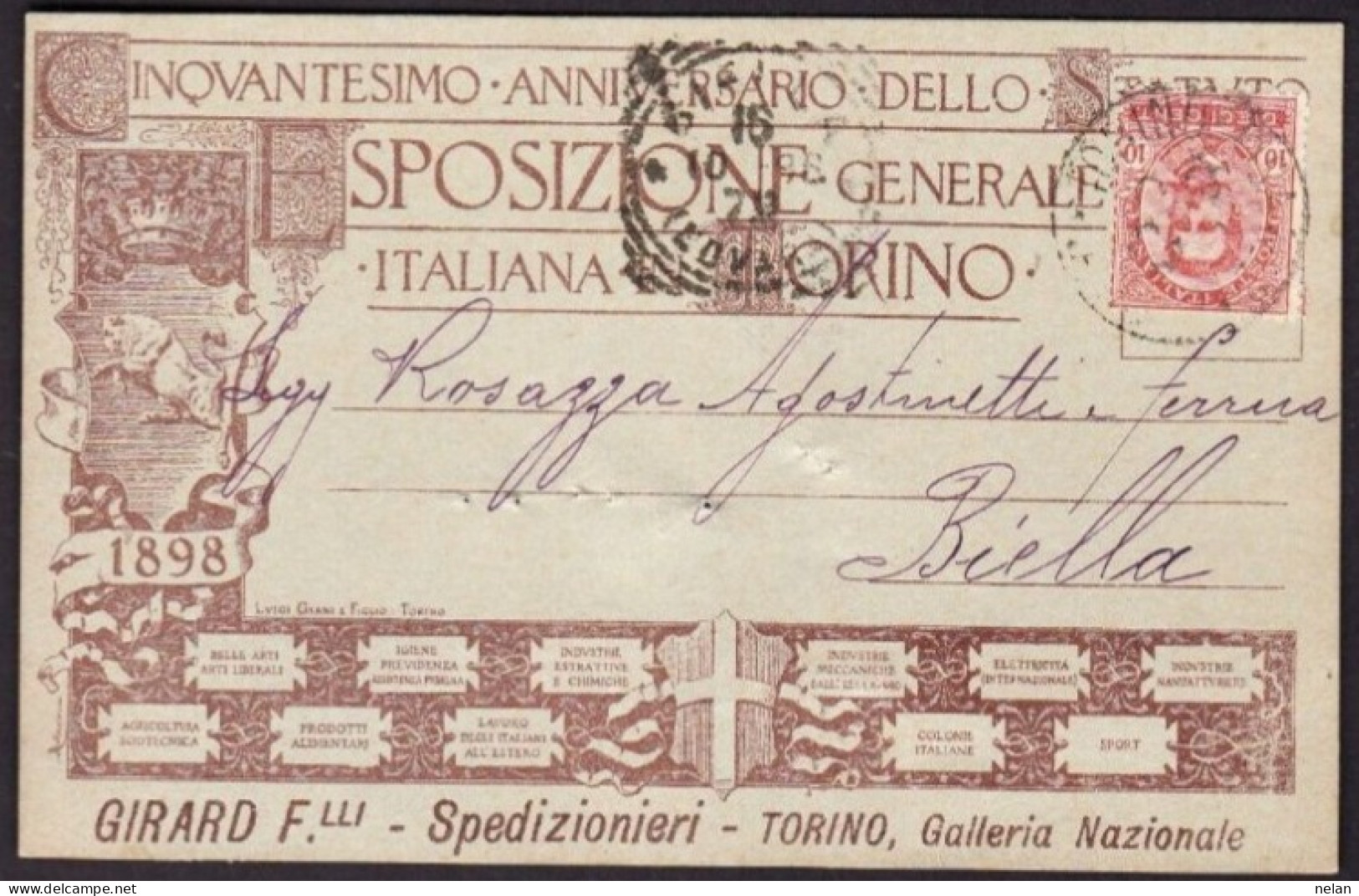 TORINO - 1898 - 50° ANNIVERSARIO DELLO STATUTO - ESPOSIZIONE GENERALE - Ausstellungen