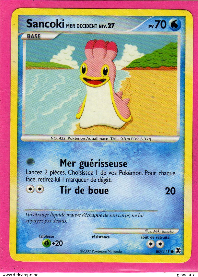 Carte Pokemon 2009 Platine Rivaux Emmergeants 80/111 Sancoki 70pv Neuve - Platine