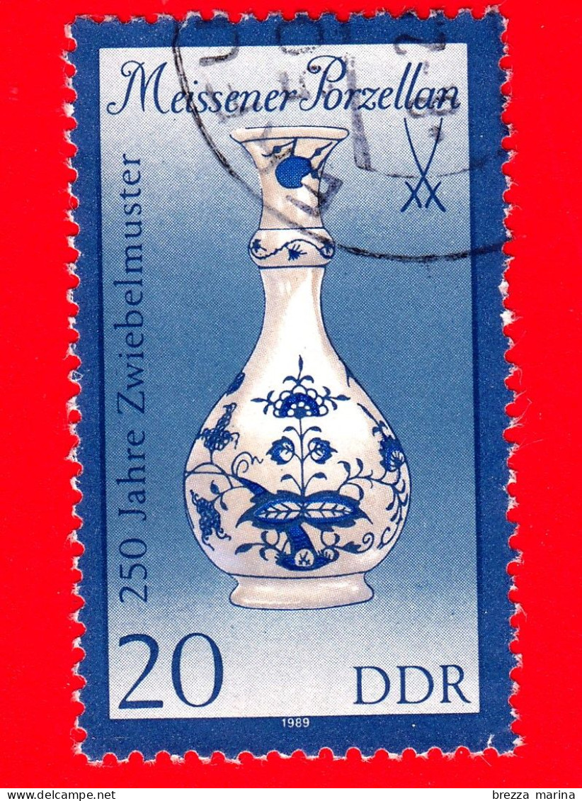 GERMANIA - DDR - Usato - 1989 - Porcellane Di Meissen - Vaso (1908) - 20 - Used Stamps