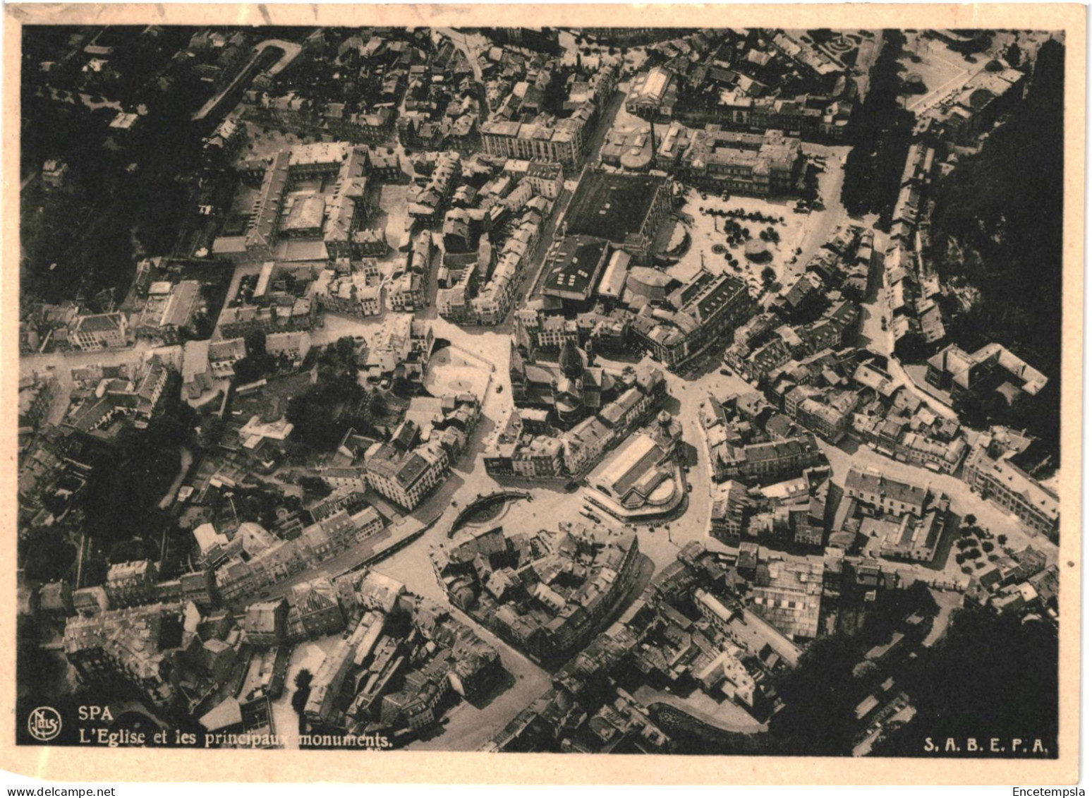 CPA Carte Postale  Belgique Spa L'église Et Les Principaux Monuments Vue Aérienne 1953  VM788010 - Spa