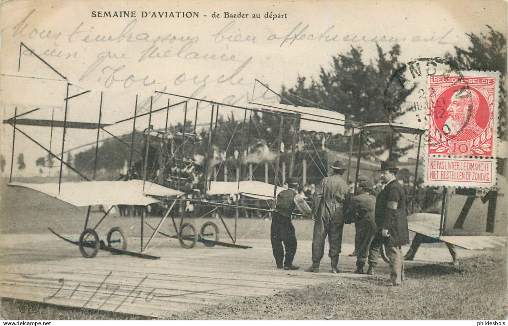 AVIATION  Ferdinand De BEADER  Au Départ  ( Semaine D'aviation ) - Reuniones