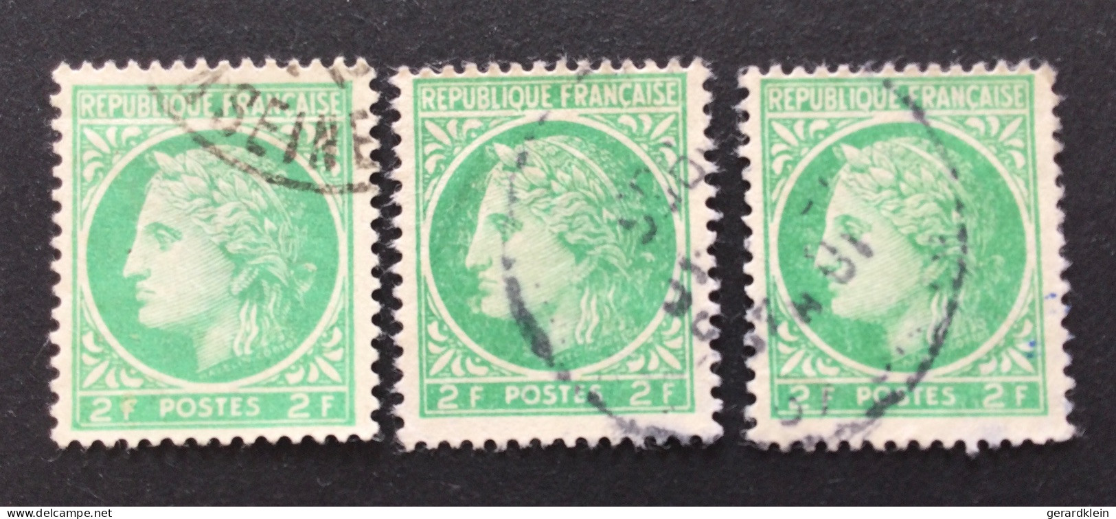 Num. 676 (1Fr)- 679 (1Fr50) - 680 (2Fr) - 681 (2Fr50) - Type Cérès - 1945-47 Ceres Of Mazelin