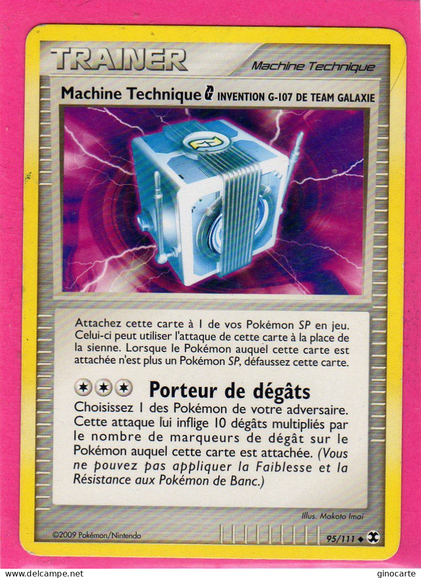 Carte Pokemon 2009 Platine Rivaux Emmergeants  95/111 Machine Technique Bon Etat - Platinum