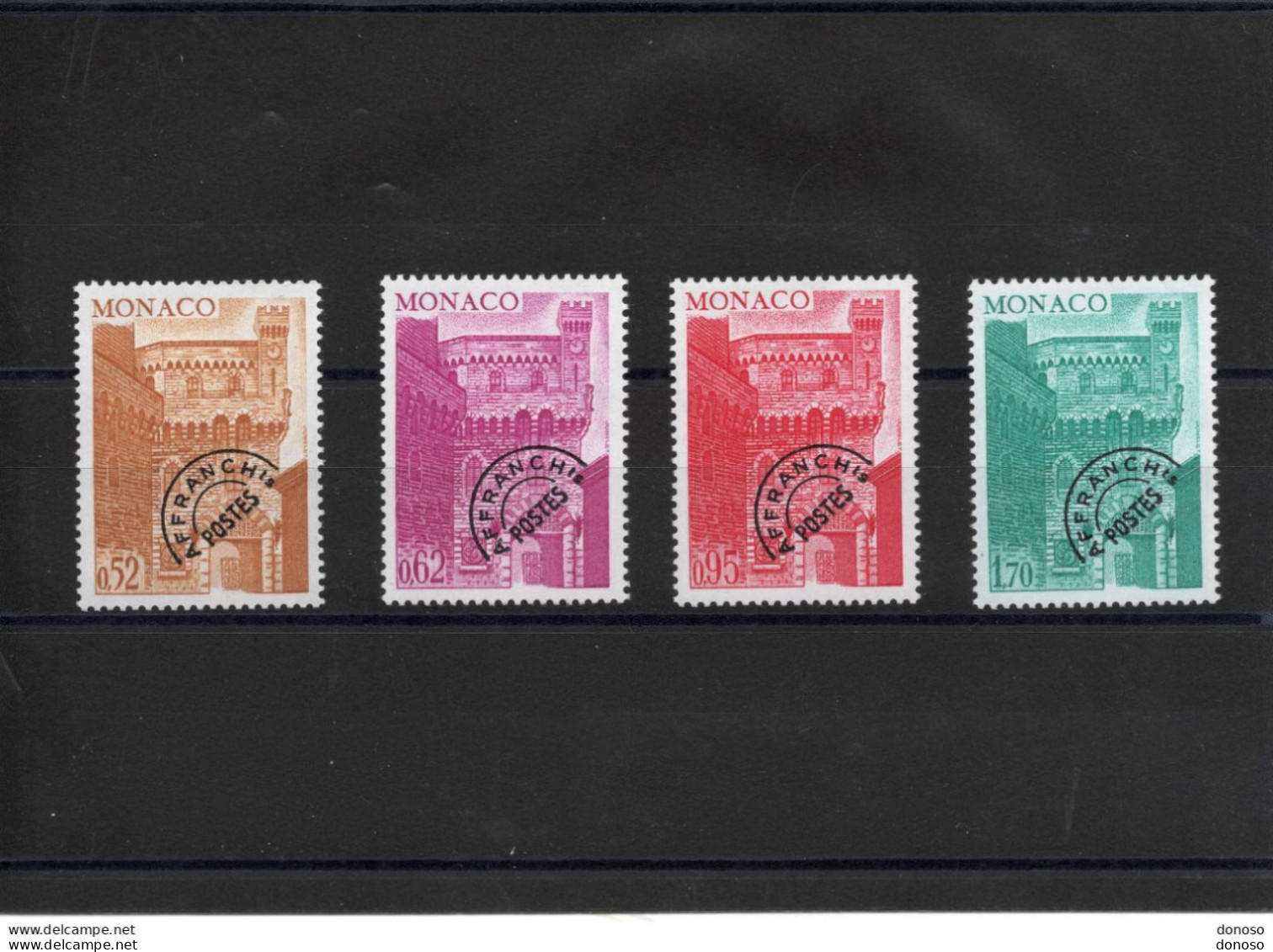 MONACO 1976 TOUR DE L'HORLOGE Yvert 42-45 NEUF** MNH Cote : 5,50 Euros - Precancels