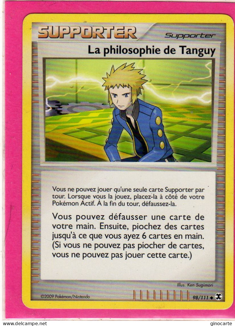 Carte Pokemon 2009 Platine Rivaux Emmergeants La Philosophie De Tanguy Bon Etat - Platine