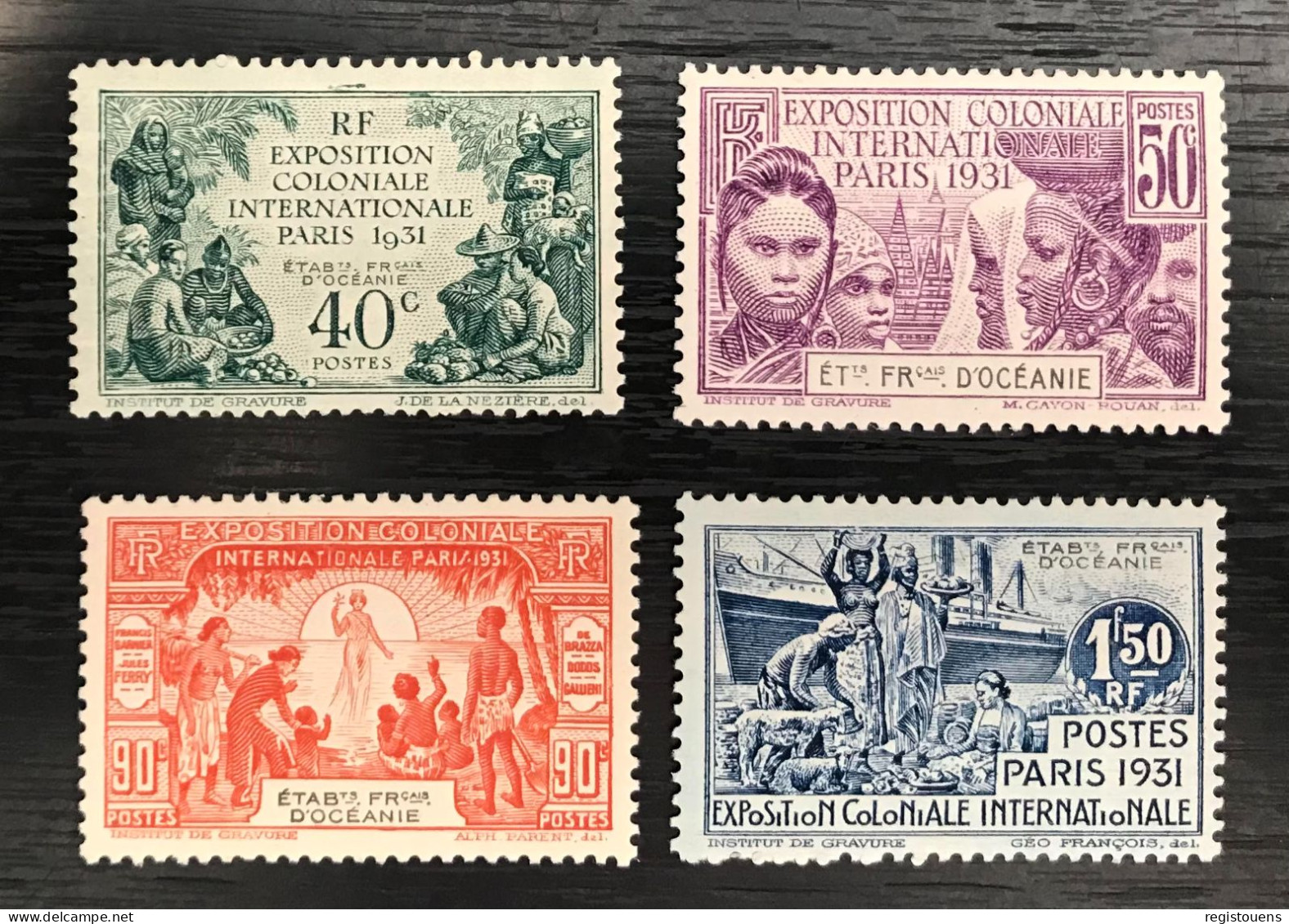 Lot De 4 Timbres Neufs* Etablissements Français De L' Océanie 1931 - Ongebruikt