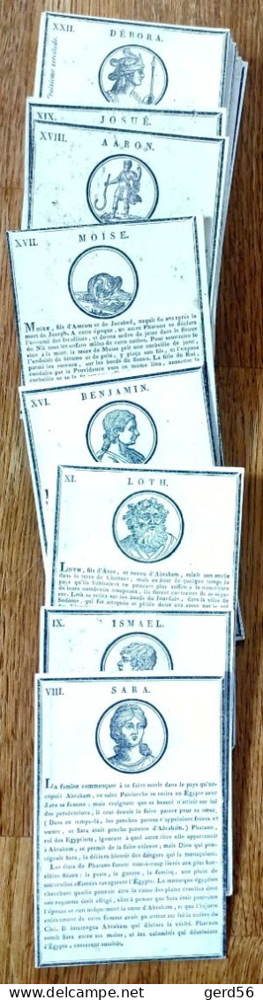 Spielkarten Lehrkarten Zu "Neuen Testament" Um 1800, Vollständig 48 Blatt - Autres & Non Classés