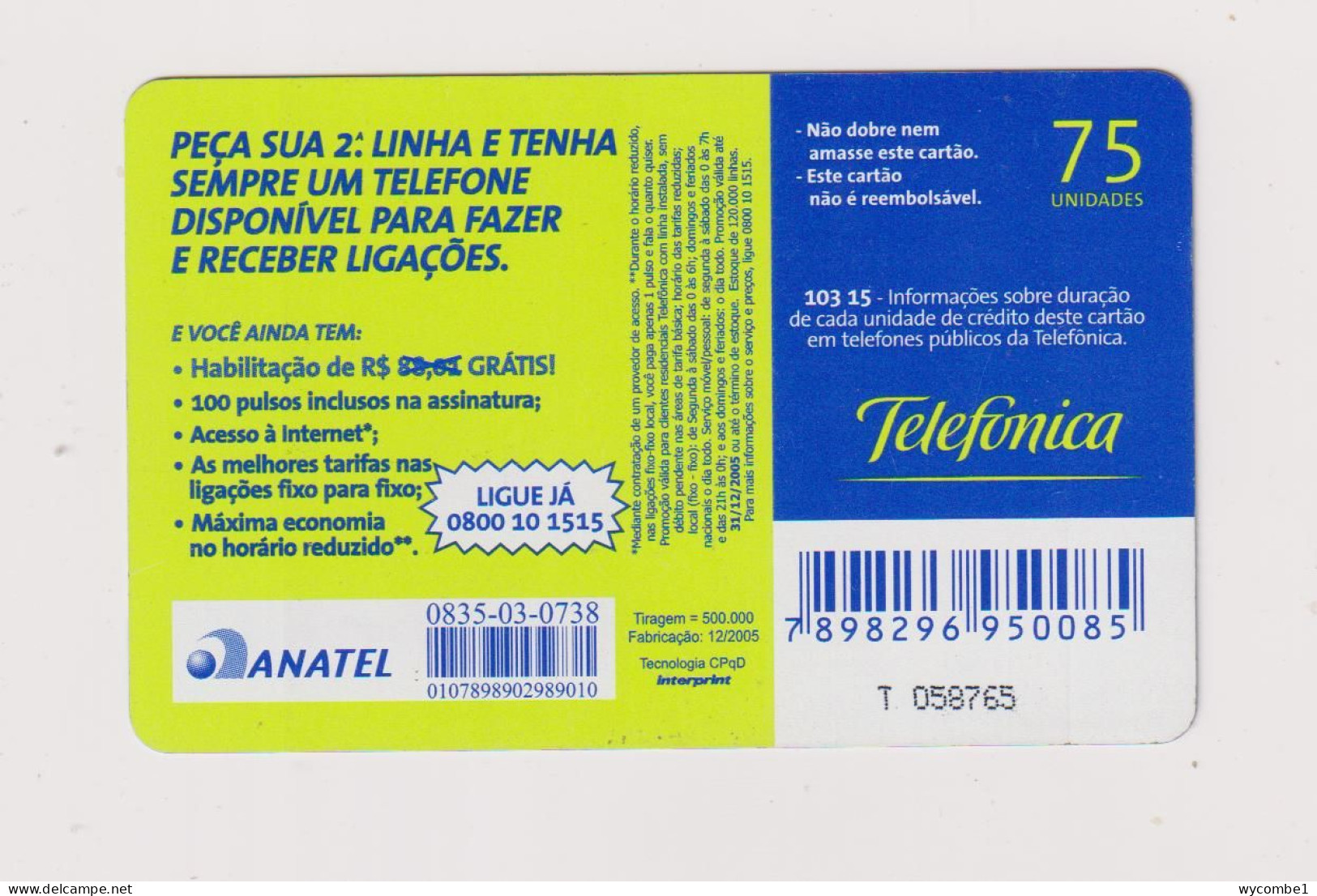 BRASIL - Ta Dificil Desocupar Seu Telephone Inductive Phonecard - Brazil