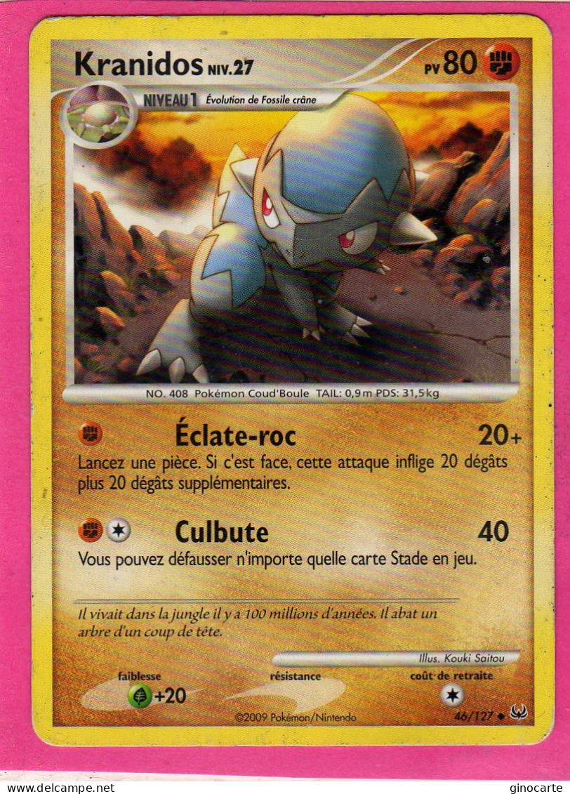 Carte Pokemon 2009 Platine 46/127 Kranidos 80pv Occasion - Platinum