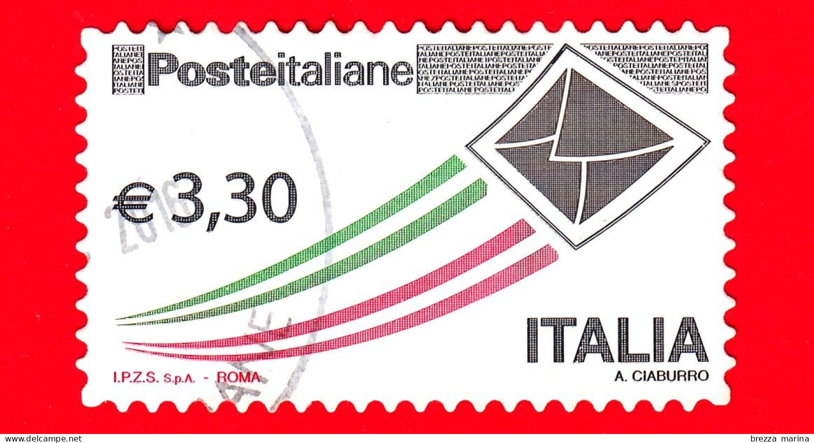 ITALIA - Usato - 2009 - Posta Italiana - Prioritaria - Busta Che Spicca Il Volo - 3.30 - 2001-10: Oblitérés