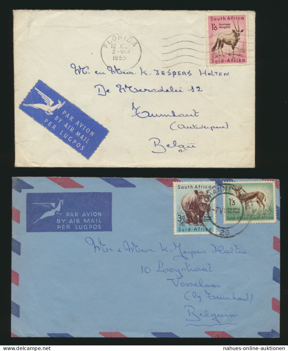 Afrika Südafrika 3 Briefe Mit EF Oder MIF Tiere Africa 3 Covers With Animals - Storia Postale