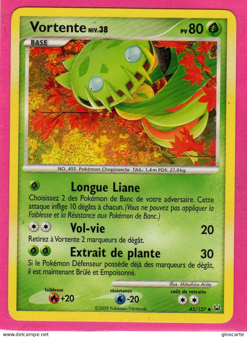 Carte Pokemon 2009 Platine 43/127 Vortente 80pv Bon Etat - Platinum