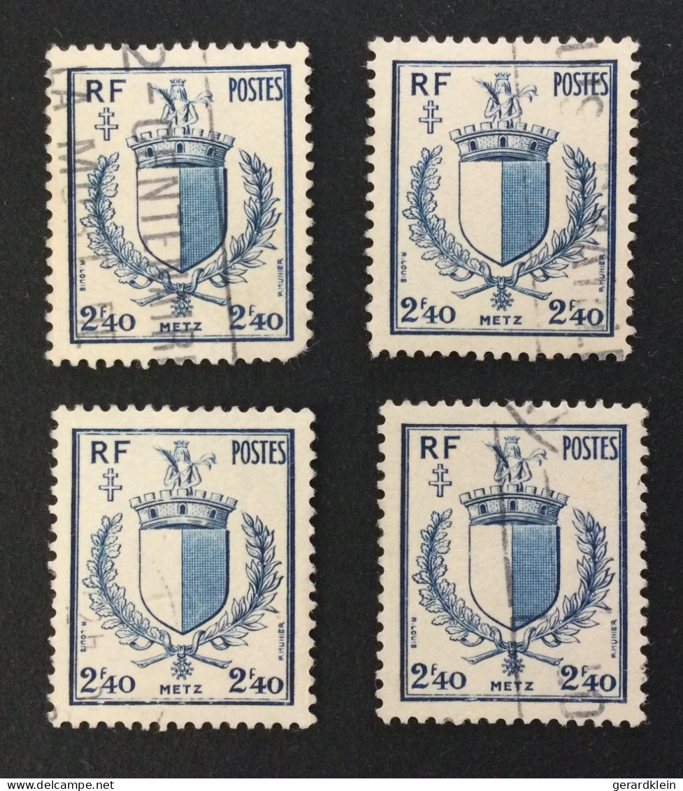 Num. 734 (2F40) Armoiries De Metz - 1941-66 Coat Of Arms And Heraldry
