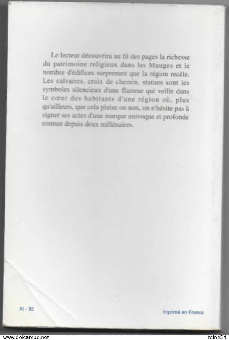 Les Témoins Muets De La Vendée Angevine -Henri BORE Imprim. Farré 49 Cholet  1992 - Pays De Loire