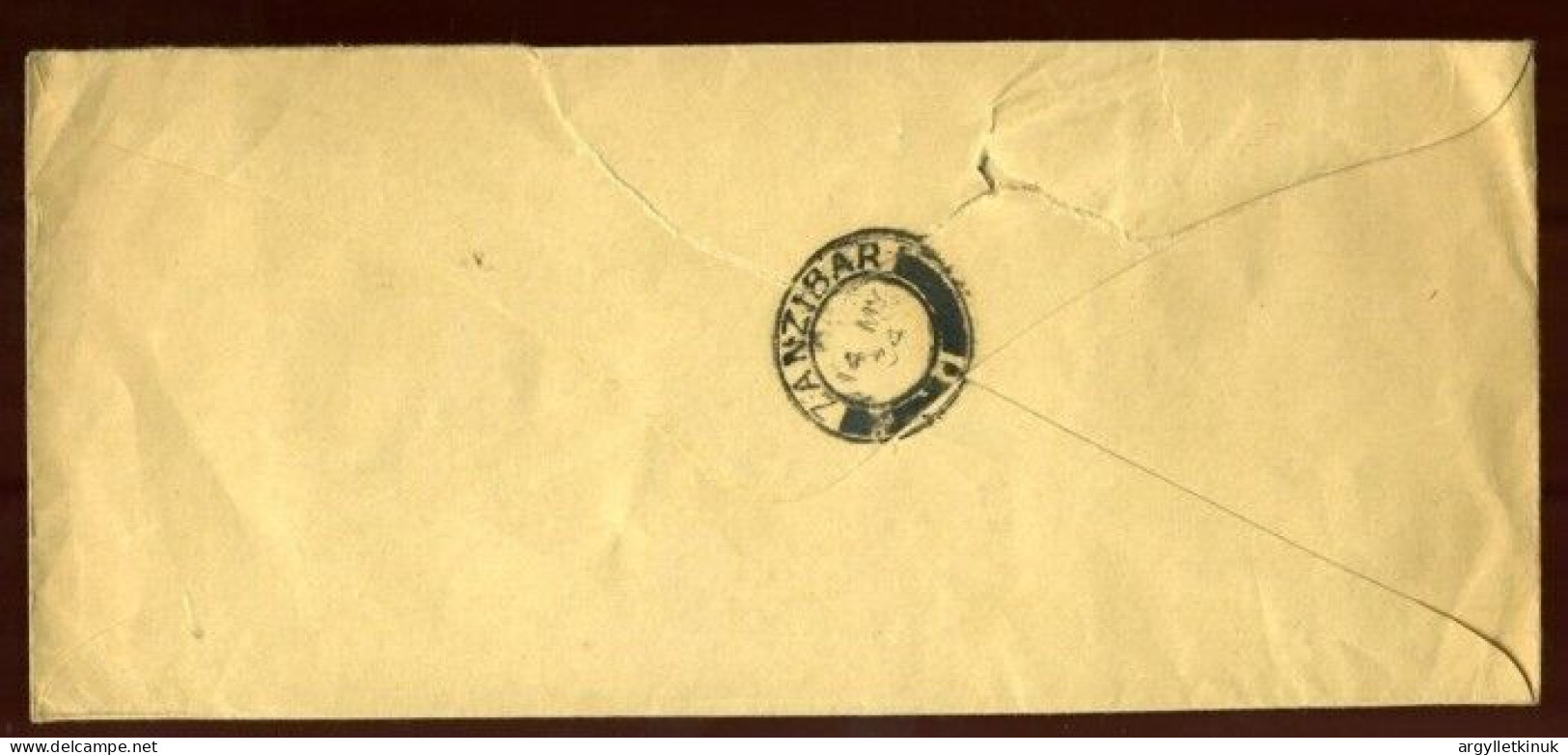 KING GEORGE Vth OHMS ENVELOPE TO ZANZIBAR 1934 - Cartas & Documentos