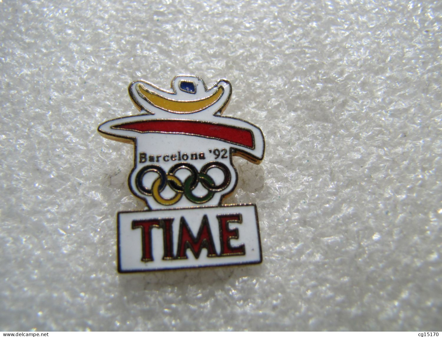 PIN'S   JEUX OLYMPIQUES BARCELONE 92   MEDIA  TIME  Email Grand Feu - Jeux Olympiques