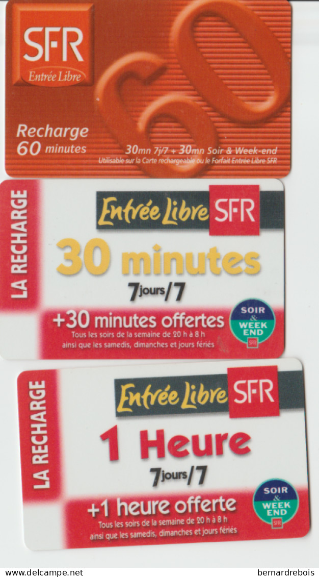 B08 - 3 CARTES SFR Pour 2 Euros - Ohne Zuordnung